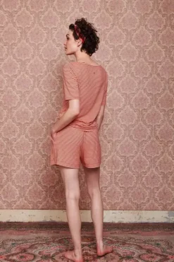 Pip Studio Shorts / Korte Broeken<Korte Broek Little Sumo Stripe Koraal Rood