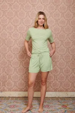 Pip Studio Shorts / Korte Broeken<Korte Broek Little Sumo Stripe Fel Groen