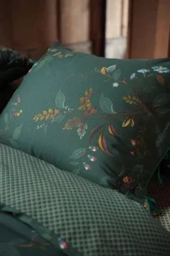 Pip Studio Kussenslopen<Kussensloop Kawai Flower Donker Groen