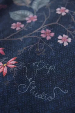 Pip Studio Kussenslopen<Kussensloop Tokyo Bouquet Donker Blauw