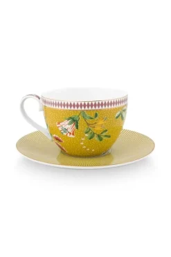 Pip Studio Kop/Schotel<La Majorelle Cappuccino Kop & Schotel Geel