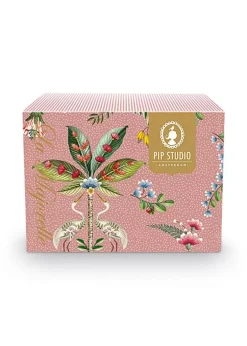 Pip Studio Cappuccino Kopjes<La Majorelle Set/2 Cappuccino Kop & Schotel Roze