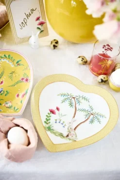 Pip Studio Sets Porseleinen Sets<La Majorelle Set/2 Hartvormige Borden Geel
