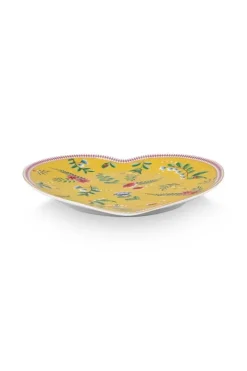 Pip Studio Sets Porseleinen Sets<La Majorelle Set/2 Hartvormige Borden Geel