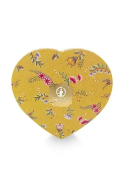 Pip Studio Sets Porseleinen Sets<La Majorelle Set/2 Hartvormige Borden Geel