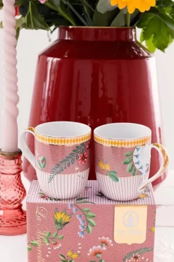 Pip Studio Koffiemokken<La Majorelle Set/2 Mokken Klein Roze
