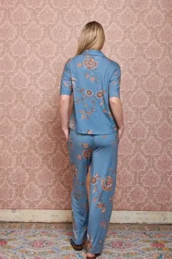 Pip Studio Strandkleding<Lange Broek Cece Fiore Blauw