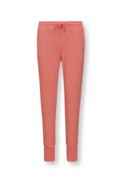 Pip Studio Broeken<Lange Broek Little Sumo Stripe Koraal Rood