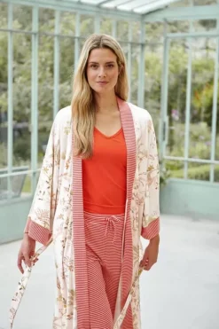 Pip Studio Broeken<Lange Broek Little Sumo Stripe Koraal Rood