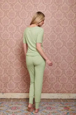 Pip Studio Broeken<Lange Broek Little Sumo Stripe Fel Groen