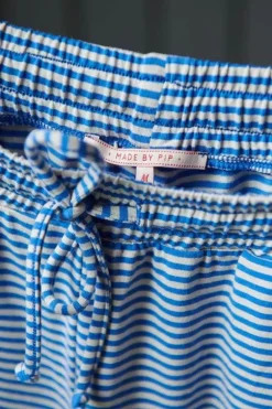 Pip Studio Broeken<Lange Broek Little Sumo Stripe Kobalt Blauw