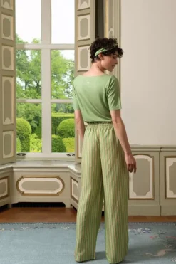 Pip Studio Broeken<Lange Broek Sumo Stripe Groen
