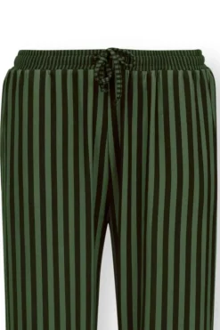 Pip Studio Broeken<Lange Broek Sumo Stripe Donker Groen