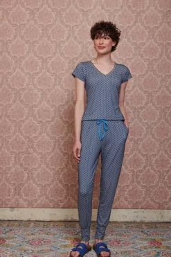 Pip Studio Broeken<Lange Broek Tegola Blauw
