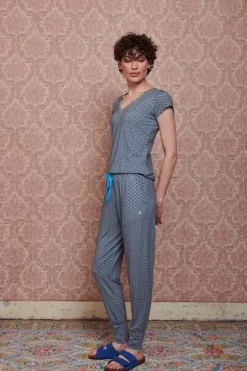 Pip Studio Broeken<Lange Broek Tegola Blauw