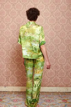 Pip Studio Strandkleding<Lange Broek Toscana Groen