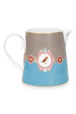 Pip Studio Melkkannen<Love Birds Kan Groot Blauw/Khaki
