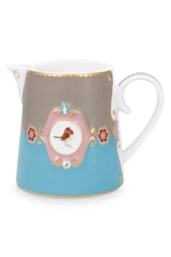 Pip Studio Melkkannen<Love Birds Kan Klein Blauw/Khaki Multi