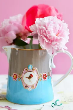Pip Studio Melkkannen<Love Birds Kan Klein Blauw/Khaki Multi