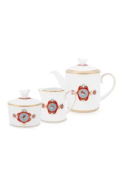 Pip Studio Sets Porseleinen Sets<Love Birds Thee Set/3 Wit