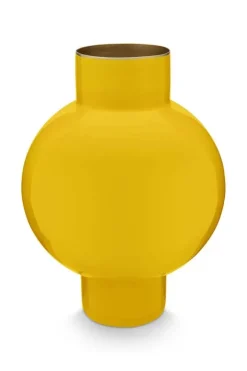 Pip Studio Grote Vazen<Metalen Vaas 24Cm Geel