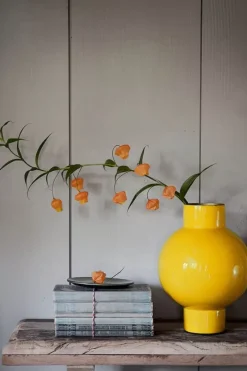 Pip Studio Grote Vazen<Metalen Vaas 24Cm Geel