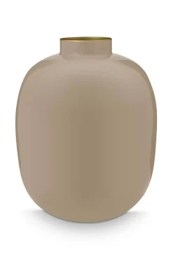 Pip Studio Grote Vazen<Metalen Vaas 32Cm Khaki