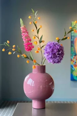 Pip Studio Grote Vazen<Metalen Vaas 42Cm Roze