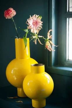 Pip Studio Grote Vazen<Metalen Vaas 40Cm Geel