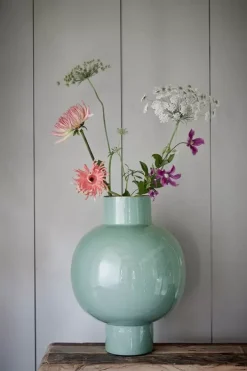 Pip Studio Grote Vazen<Metalen Vaas Licht 42Cm Groen