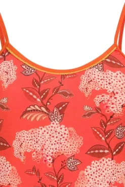 Pip Studio Tops<Mouwloze Top Flora Firenze Koraal Rood
