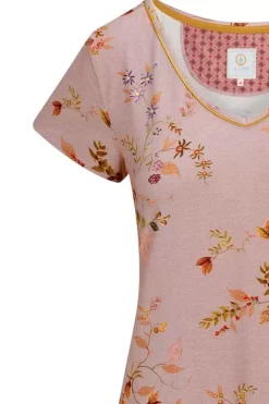 Pip Studio Nachthemden<Nachthemd Korte Mouw Kawai Flower Licht Roze