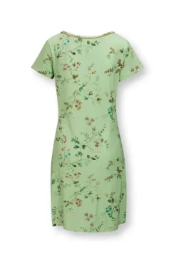 Pip Studio Nachthemden<Nachthemd Korte Mouw Kawai Flower Licht Groen