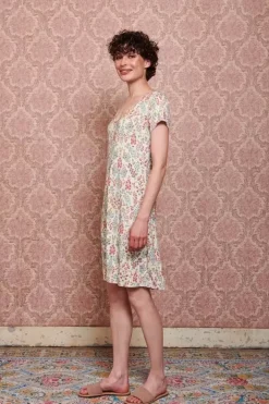 Pip Studio Nachthemden<Nachthemd Korte Mouw Primavera Wit