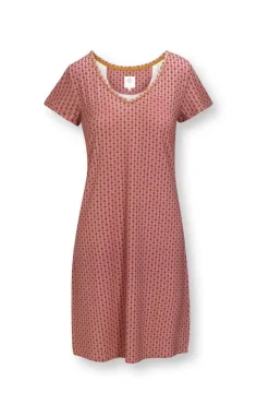 Pip Studio Nachthemden<Nachthemd Korte Mouw Tegola Roze