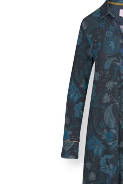 Pip Studio Nachthemden<Nachthemd Lange Mouw Kyoto Festival Donker Blauw