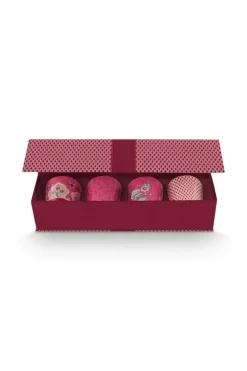 Pip Studio Sets Porseleinen Sets<Oriental Flower Festival Set/4 Mokken Donker Roze