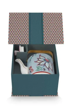 Pip Studio Sets Porseleinen Sets<Oriental Flower Festival Theepot Medium Blauw