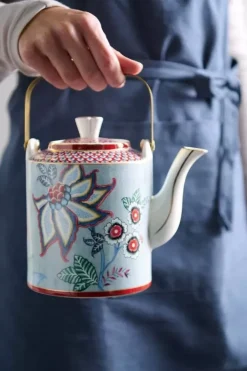 Pip Studio Sets Porseleinen Sets<Oriental Flower Festival Theepot Medium Blauw