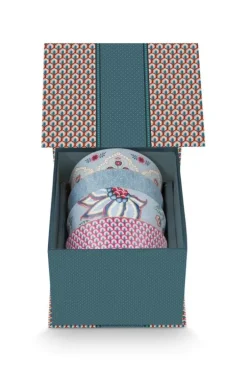 Pip Studio Sets Porseleinen Sets<Oriental Flower Festival Set/4 Kommen 12Cm Blauw