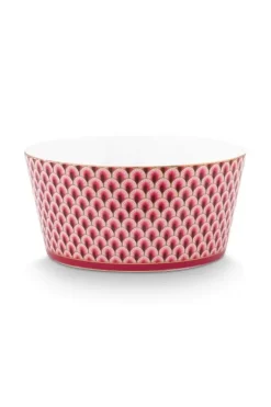 Pip Studio Sets Porseleinen Sets<Oriental Flower Festival Set/4 Kommen Donker 12Cm Roze