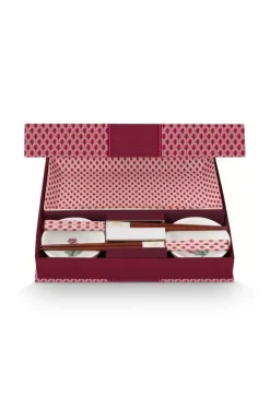 Pip Studio Sets Porseleinen Sets<Oriental Flower Festival Set/6 Sushi Donker Roze