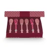 Pip Studio Sets Porseleinen Sets<Oriental Flower Festival Set/6 Theelepels Donker Roze