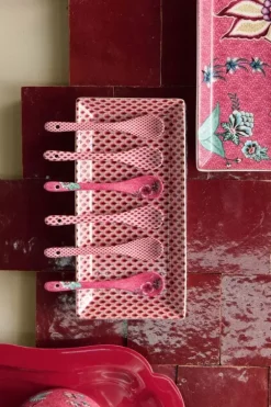 Pip Studio Sets Porseleinen Sets<Oriental Flower Festival Set/6 Theelepels Donker Roze