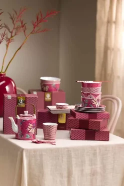 Pip Studio Sets Porseleinen Sets<Oriental Flower Festival Set/6 Theelepels Donker Roze