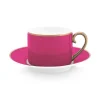 Pip Studio Kop/Schotel<Pip Chique Cappuccino Kop & Schotel Roze