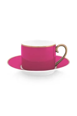 Pip Studio Kop/Schotel<Pip Chique Cappuccino Kop & Schotel Roze