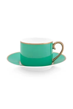 Pip Studio Kop/Schotel<Pip Chique Cappuccino Kop & Schotel Groen