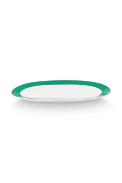 Pip Studio Taartplateaus<Pip Chique Ovale Taartplateau Groen