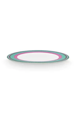 Pip Studio Dinerborden<Pip Chique Stripes Dinerbord Roze/Groen 28Cm